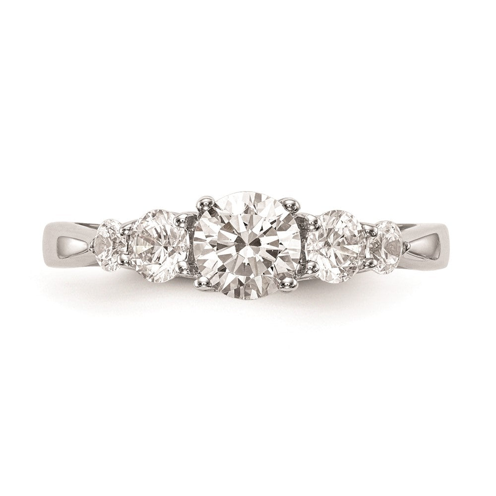 High-Quality 14K White Gold 5-Stone Engagement Ring Setting - Affordable Luxury