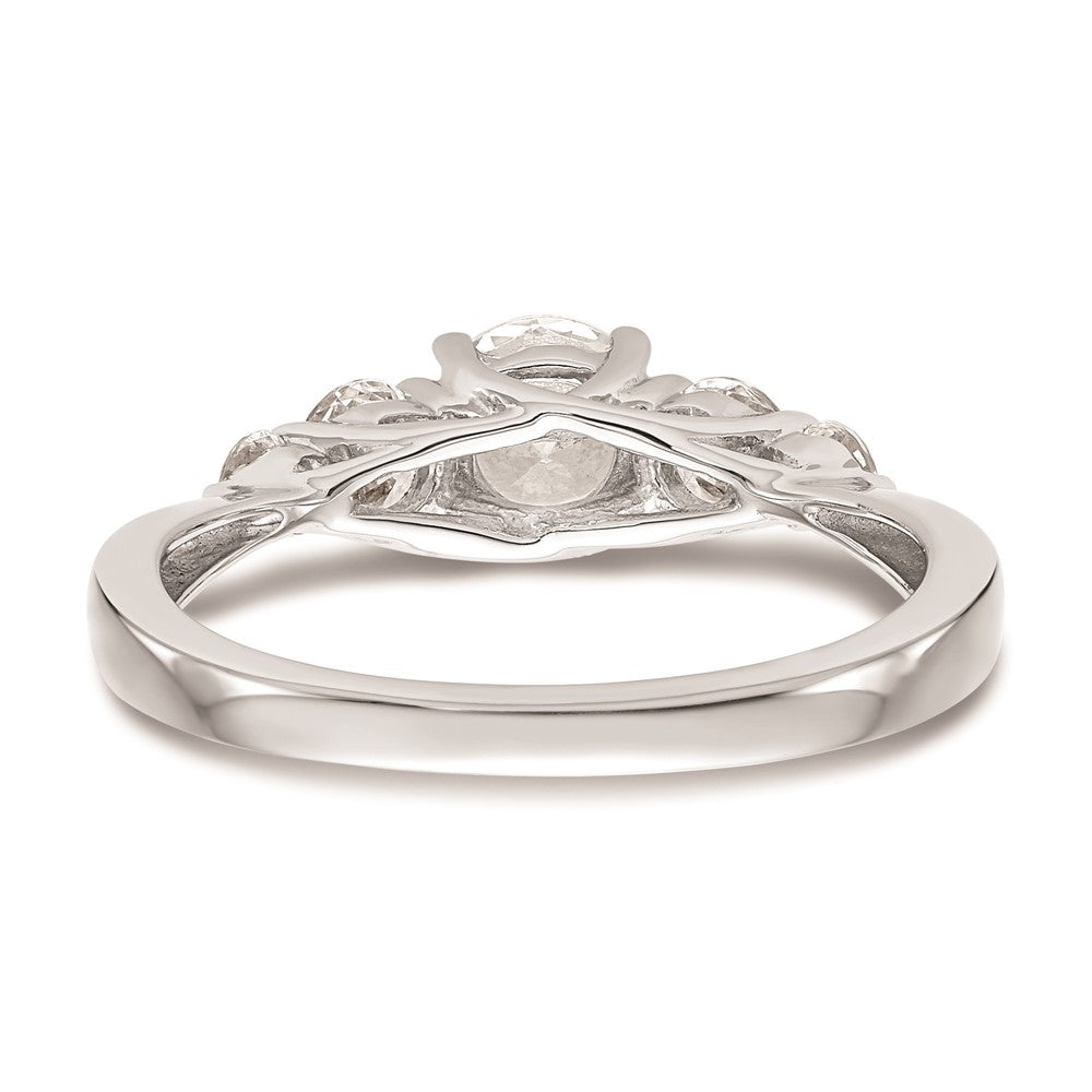 High-Quality 14K White Gold 5-Stone Engagement Ring Setting - Affordable Luxury