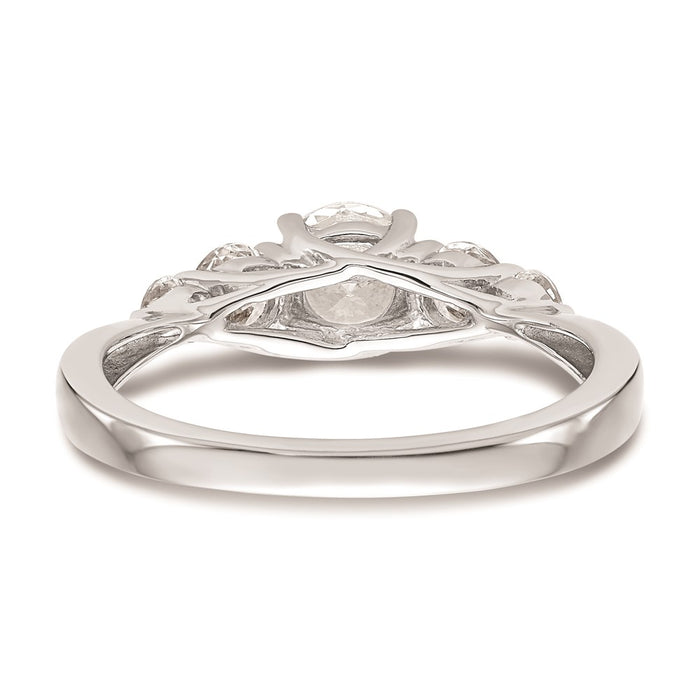 High-Quality 14K White Gold 5-Stone Engagement Ring Setting - Affordable Luxury-5