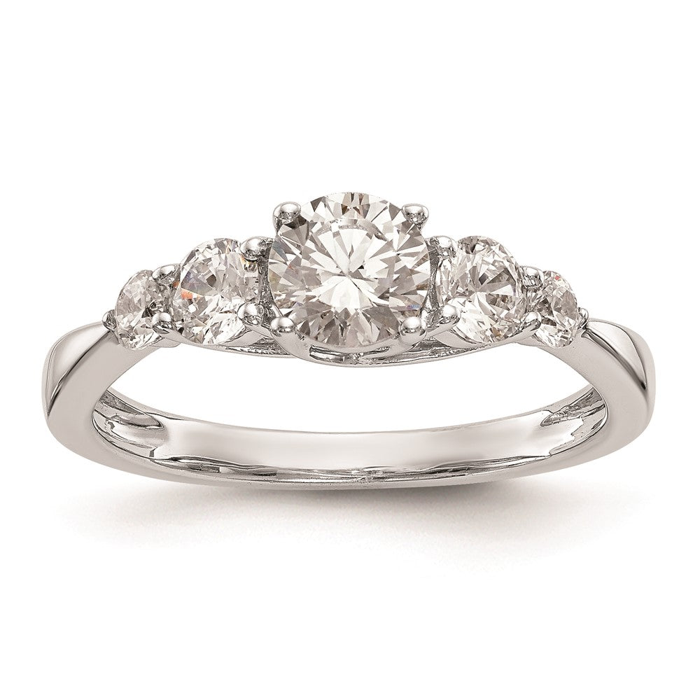 High-Quality 14K White Gold 5-Stone Engagement Ring Setting - Affordable Luxury