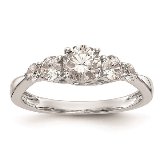 High-Quality 14K White Gold 5-Stone Engagement Ring Setting - Affordable Luxury