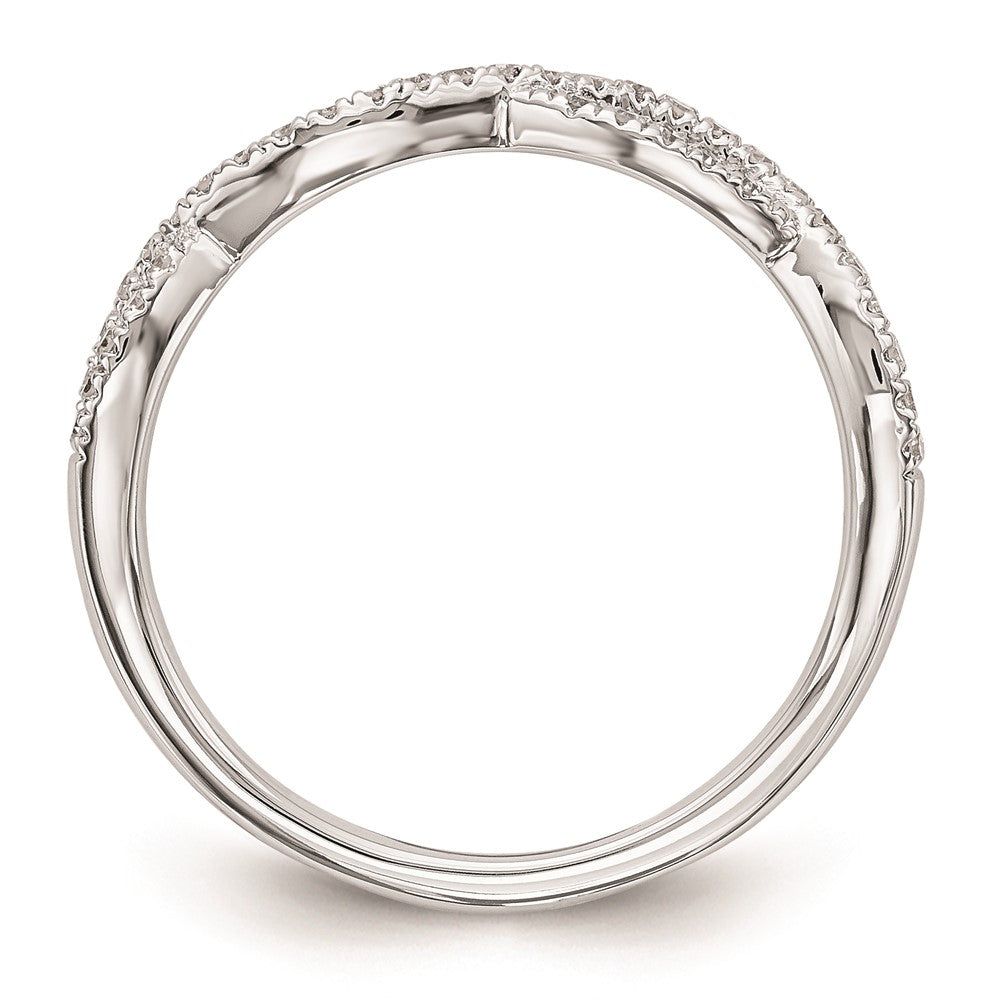 Buy Exclusive 14K White Gold 1/4 Carat Twisted Wedding Band - Stylish & Affordable!