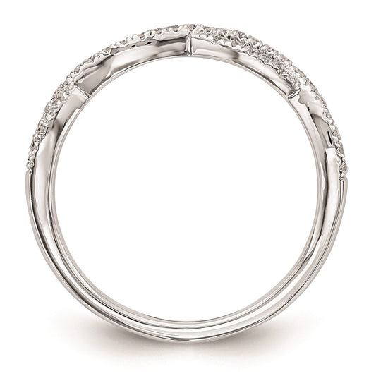 Buy Exclusive 14K White Gold 1/4 Carat Twisted Wedding Band - Stylish & Affordable!