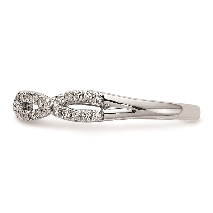 Buy Exclusive 14K White Gold 1/4 Carat Twisted Wedding Band - Stylish & Affordable!-3