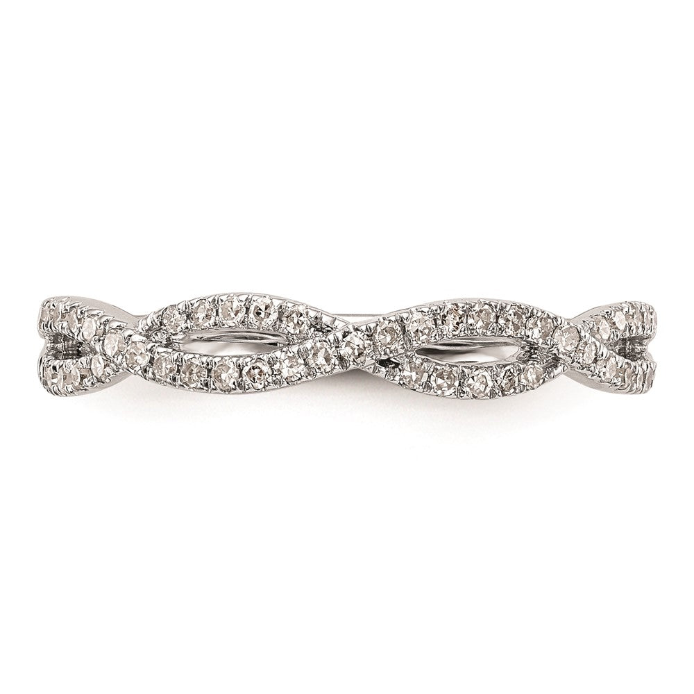 Buy Exclusive 14K White Gold 1/4 Carat Twisted Wedding Band - Stylish & Affordable!