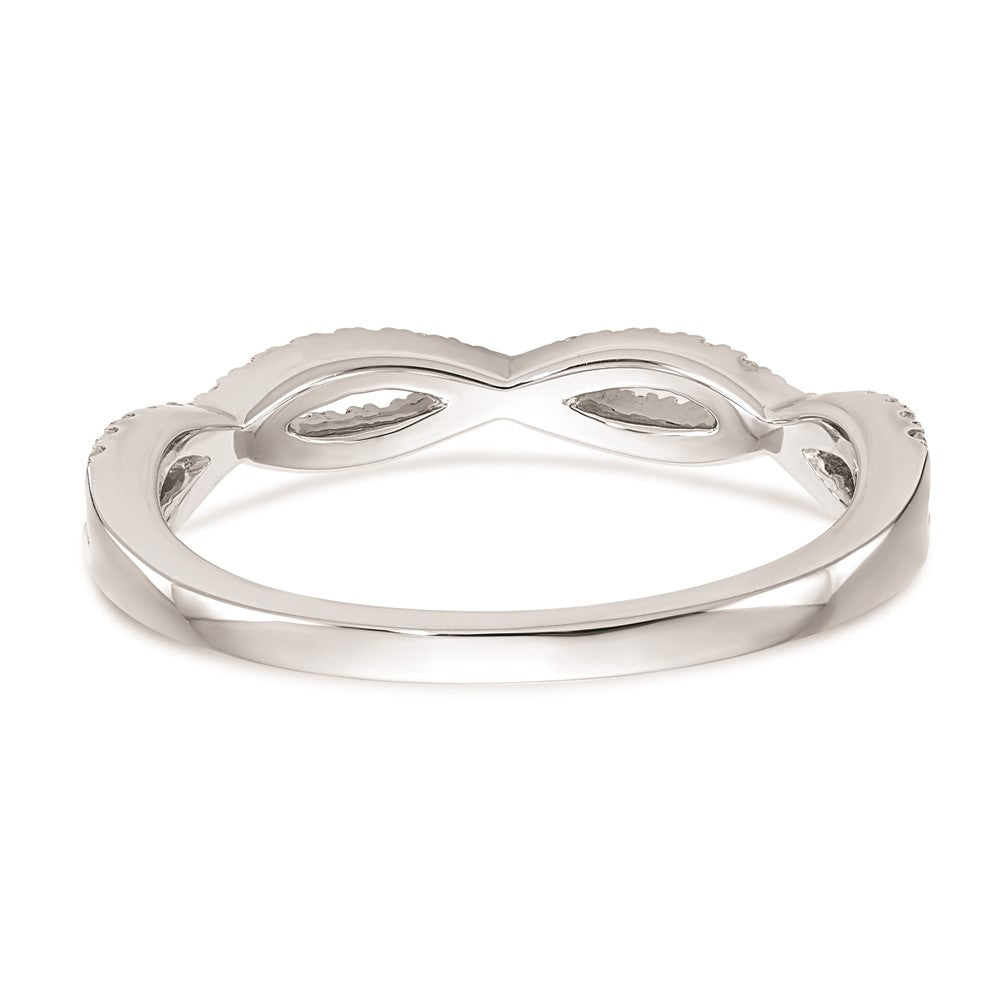 Buy Exclusive 14K White Gold 1/4 Carat Twisted Wedding Band - Stylish & Affordable!