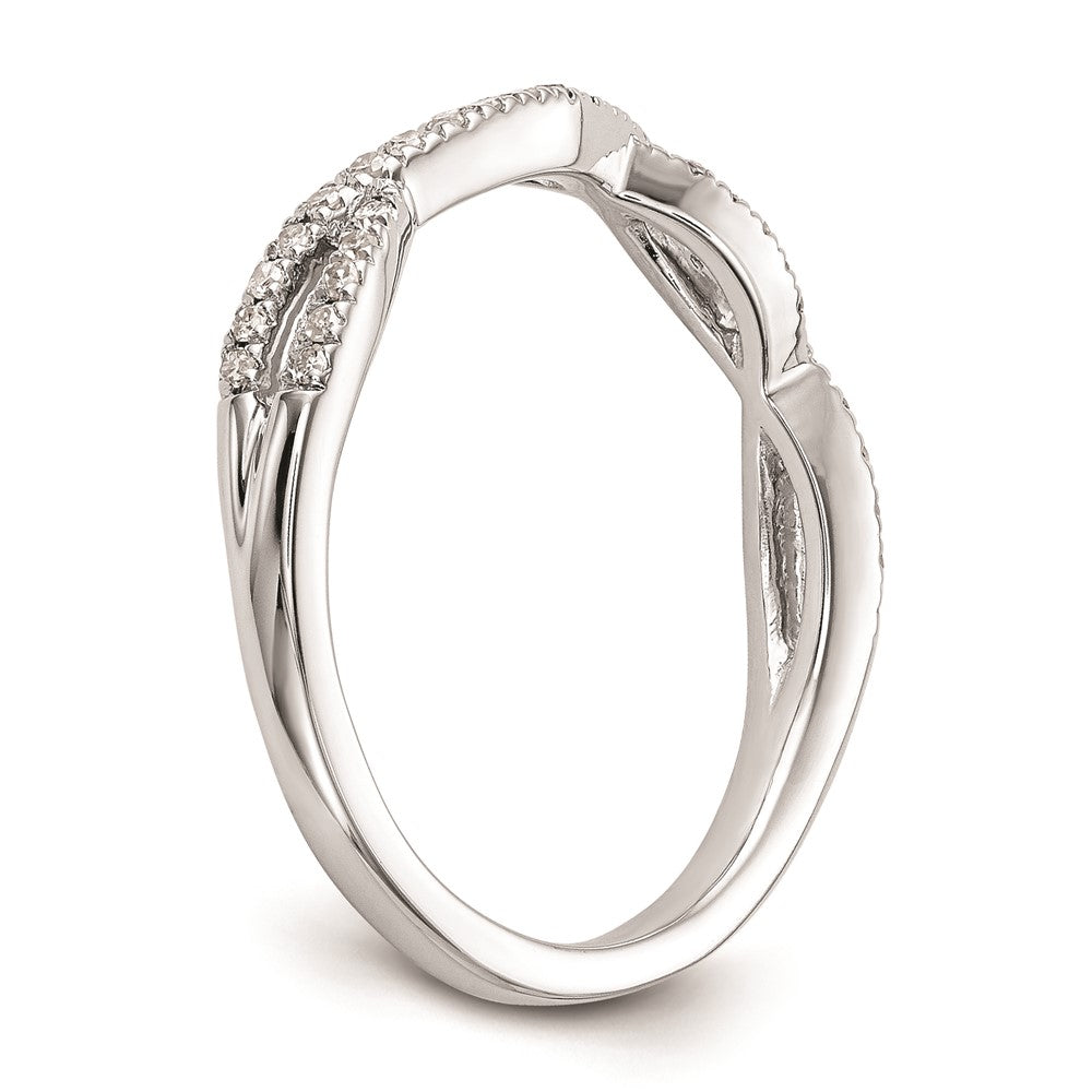 Buy Exclusive 14K White Gold 1/4 Carat Twisted Wedding Band - Stylish & Affordable!