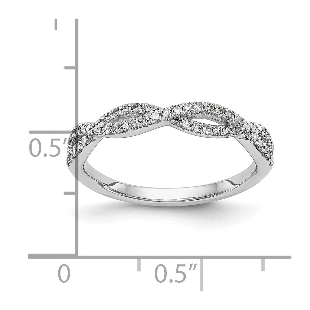 Buy Exclusive 14K White Gold 1/4 Carat Twisted Wedding Band - Stylish & Affordable!