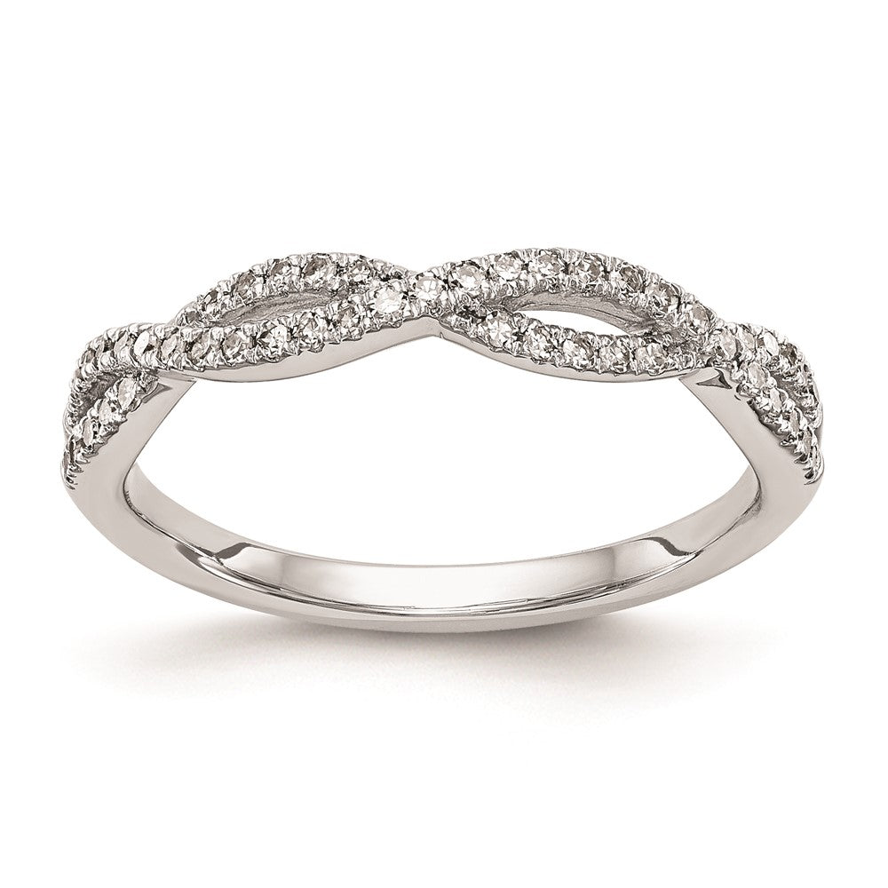 Buy Exclusive 14K White Gold 1/4 Carat Twisted Wedding Band - Stylish & Affordable!
