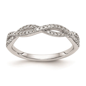 Buy Exclusive 14K White Gold 1/4 Carat Twisted Wedding Band - Stylish & Affordable!