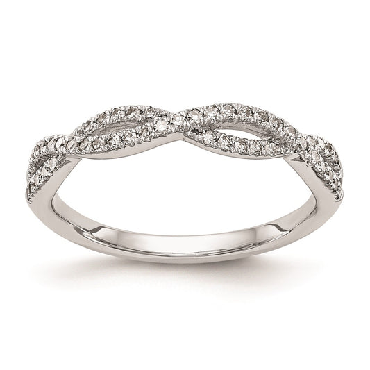 Buy Exclusive 14K White Gold 1/4 Carat Twisted Wedding Band - Stylish & Affordable!