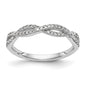 Exclusive 14K White Gold 1/4 Carat Twisted Diamond Wedding Band - Stylish Value-1