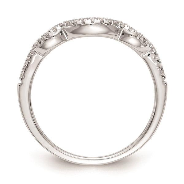 14K White Gold Curved Wedding Band Setting - Style GR1-1022803