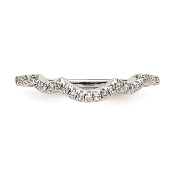 Buy Exclusive 14K White Gold Curved Wedding Band Setting - Stylish Value Option-4