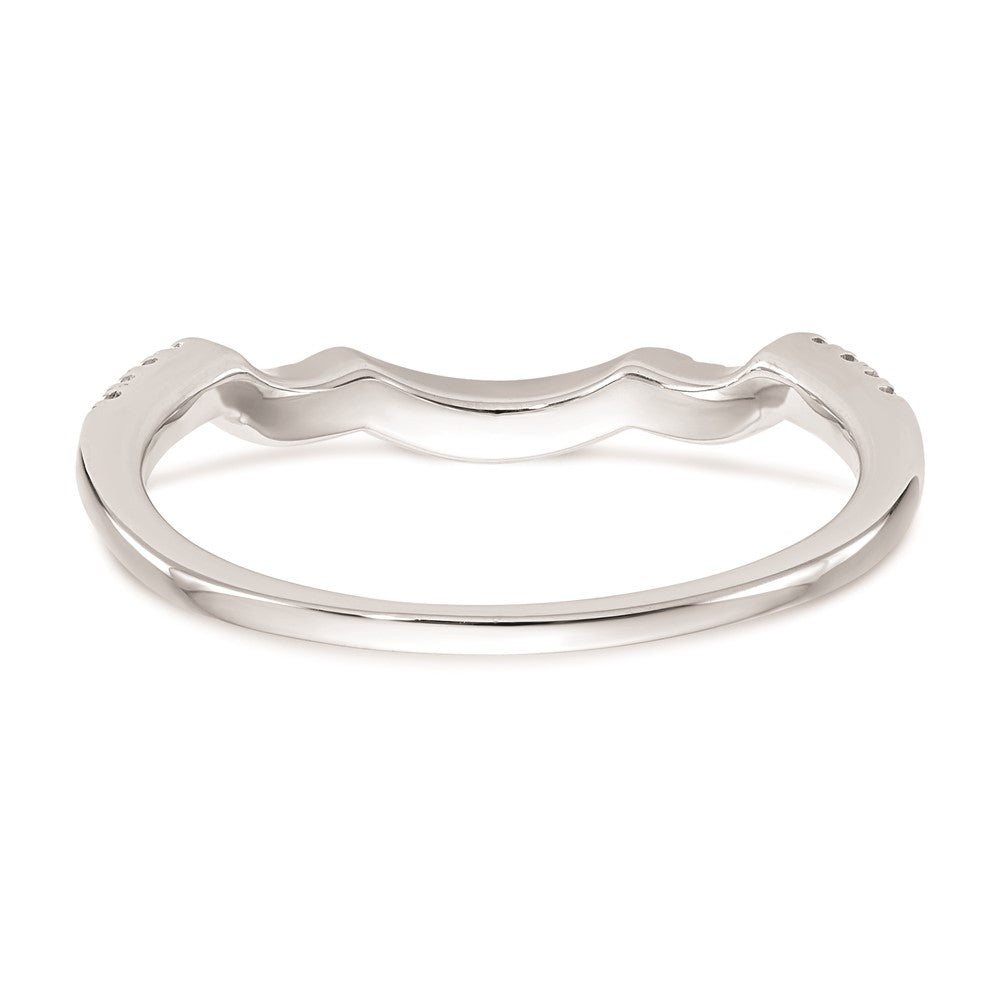 Buy Exclusive 14K White Gold Curved Wedding Band Setting - Stylish Value Option