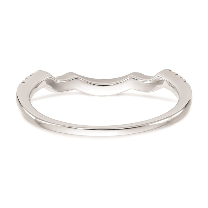 Buy Exclusive 14K White Gold Curved Wedding Band Setting - Stylish Value Option-5