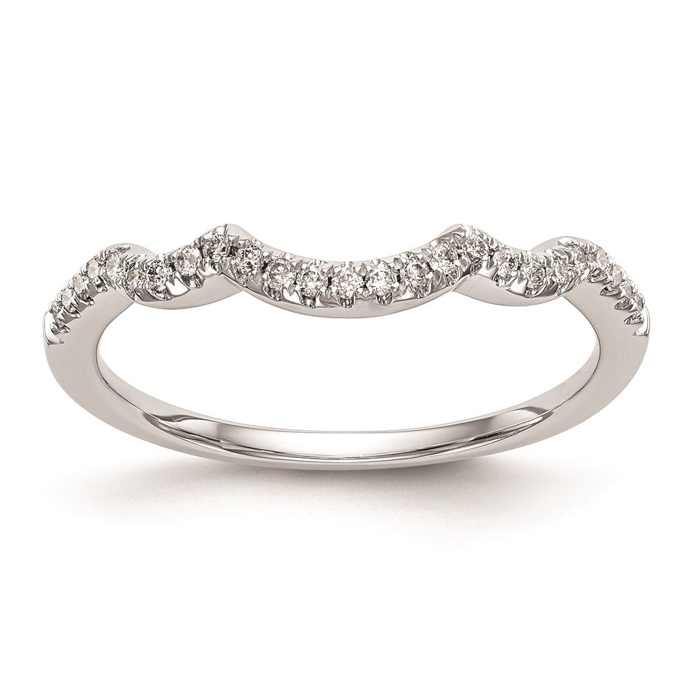 Buy Exclusive 14K White Gold Curved Wedding Band Setting - Stylish Value Option