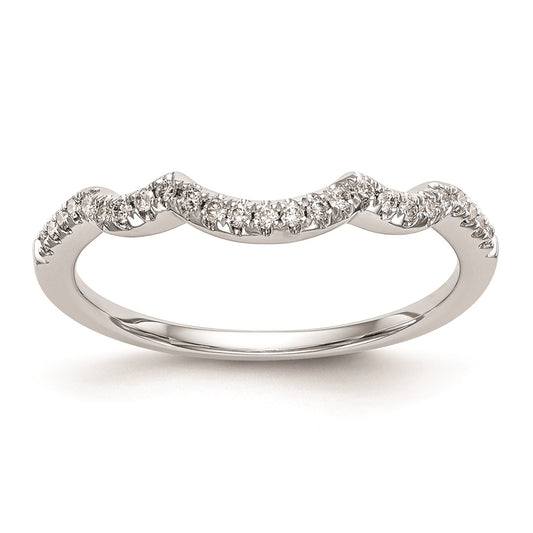 Buy Exclusive 14K White Gold Curved Wedding Band Setting - Stylish Value Option