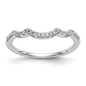 Buy 14K White Gold 1/8 Carat Diamond Contoured Wedding Band - Stylish Value!-1