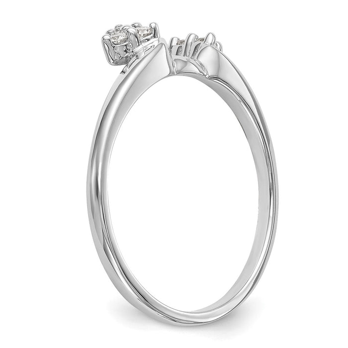 Buy Exclusive 14K White Gold Diamond Wrap Ring, 1/8 Ct, Stylish Luxury-6