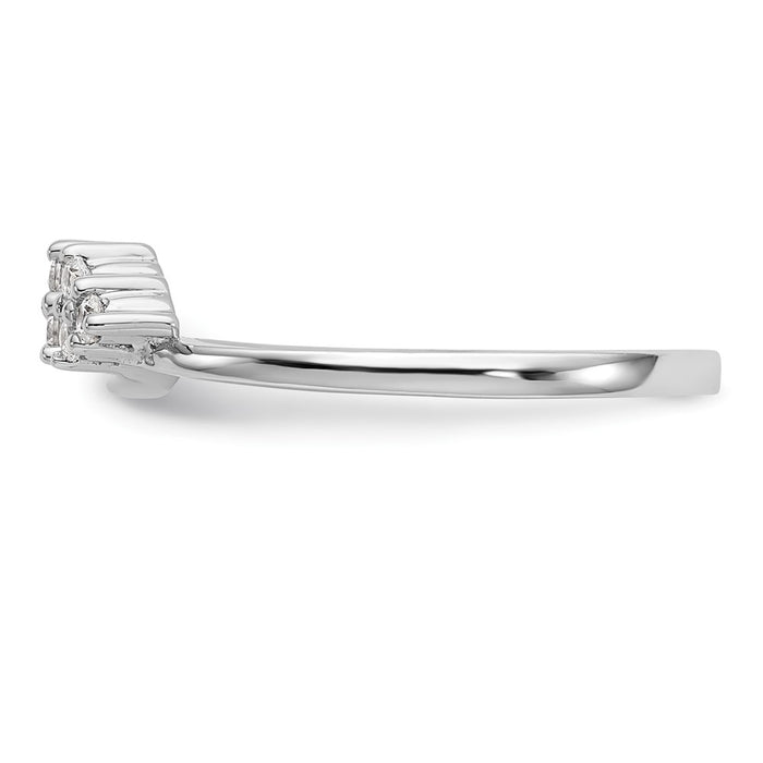 Buy Stylish 14K White Gold Diamond Full Wrap Ring - 1/8 Carat Luxury Value-3