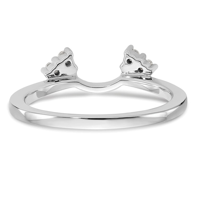 Buy Stylish 14K White Gold Diamond Full Wrap Ring - 1/8 Carat Luxury Value-5