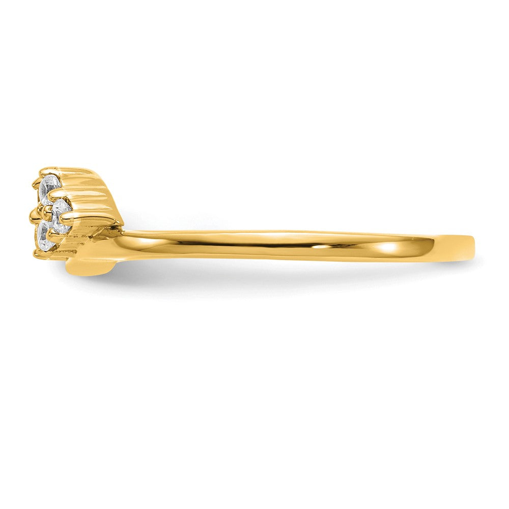 Buy Stylish 14K White Gold Diamond Complete Wrap Ring - 1/6 Carat Luxury