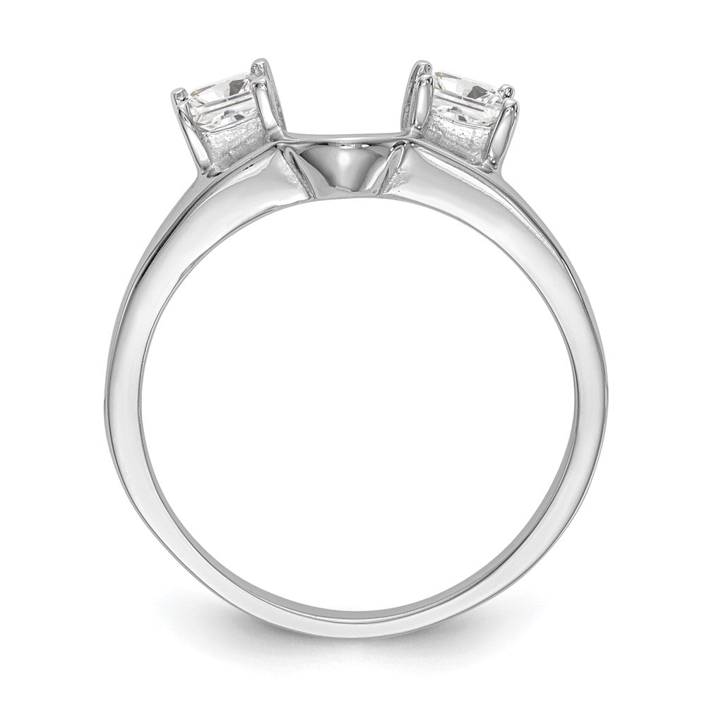 Buy Stylish 14K White Gold Full Wrap Ring with 1/2 Carat Princess Cut Diamond