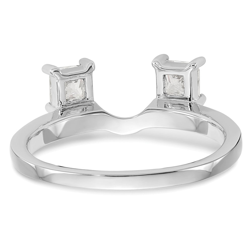 Buy Stylish 14K White Gold Full Wrap Ring with 1/2 Carat Princess Cut Diamond