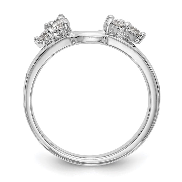 14K White Gold Diamond Wrap Ring - 3/8 Carat