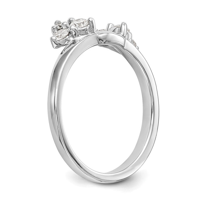 Buy Exclusive 14K White Gold Diamond Wrap Ring - 3/8 Carat, Stylish Value!-6
