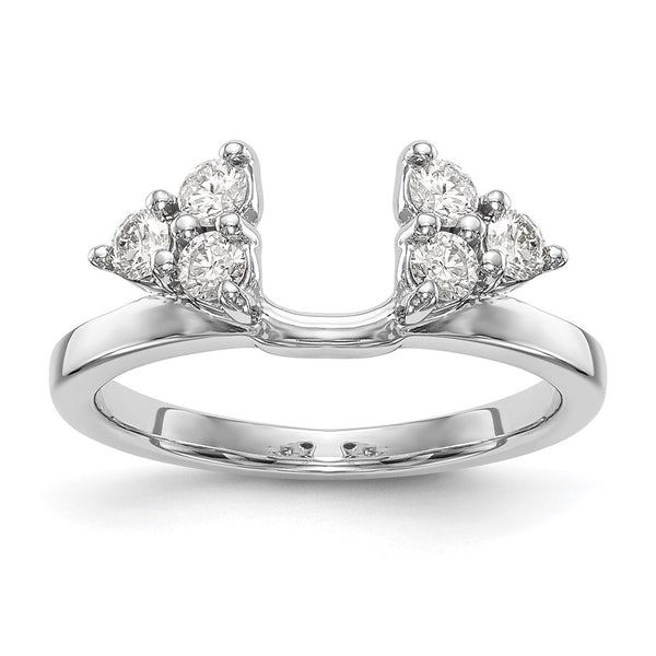 14K White Gold Diamond Wrap Ring - 3/8 Carat