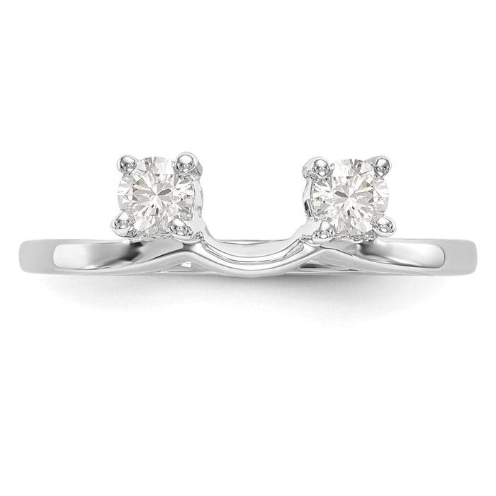 Buy Exclusive 14K White Gold 1/4 Carat Diamond Full Wrap Ring - Stylish Value-4