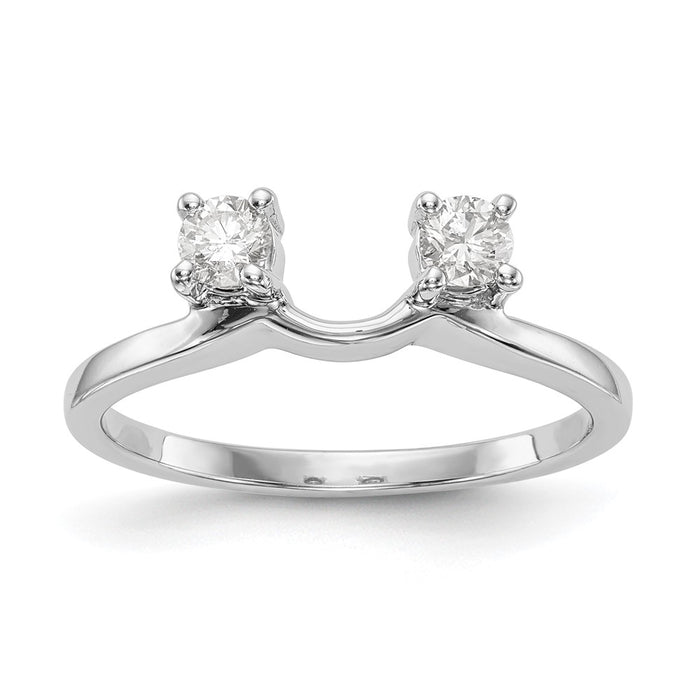 Buy Exclusive 14K White Gold 1/4 Carat Diamond Full Wrap Ring - Stylish Value-1