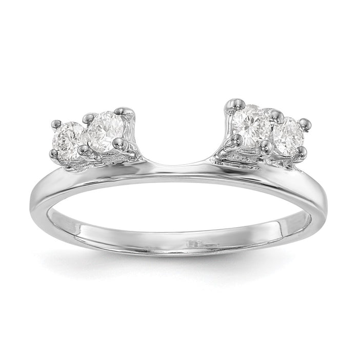 Buy Stylish 14K White Gold 1/3 Carat Diamond Full Wrap Ring - Luxury Value!-1