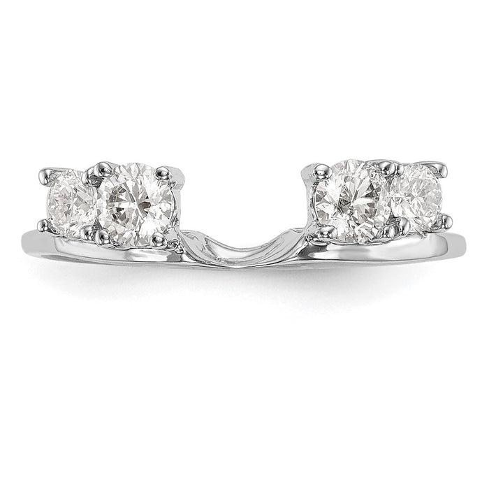 Buy Stylish 14K White Gold 1/2 Carat Diamond Full Wrap Ring - Luxury Value-4