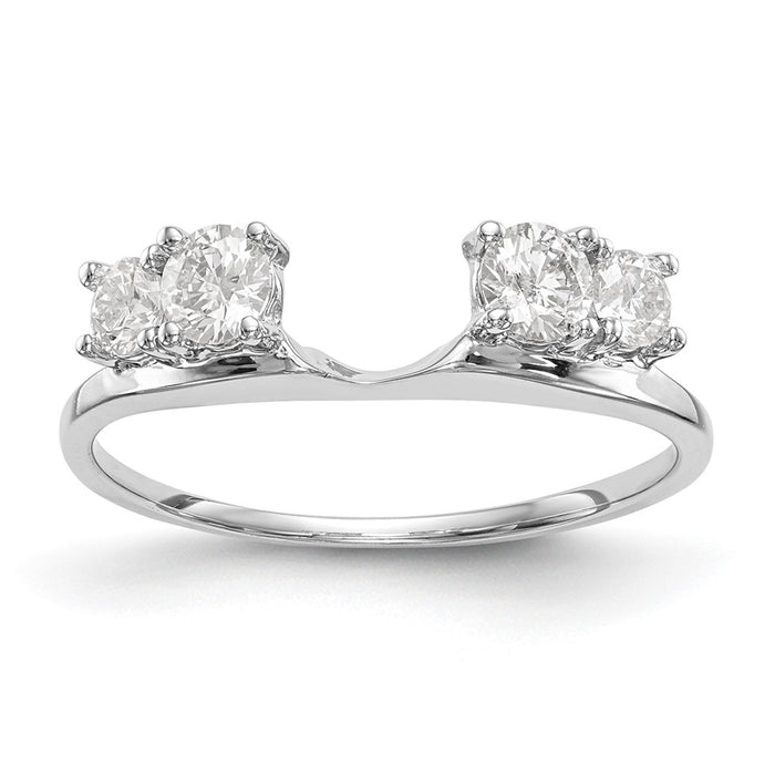 Buy Stylish 14K White Gold 1/2 Carat Diamond Full Wrap Ring - Luxury Value-1