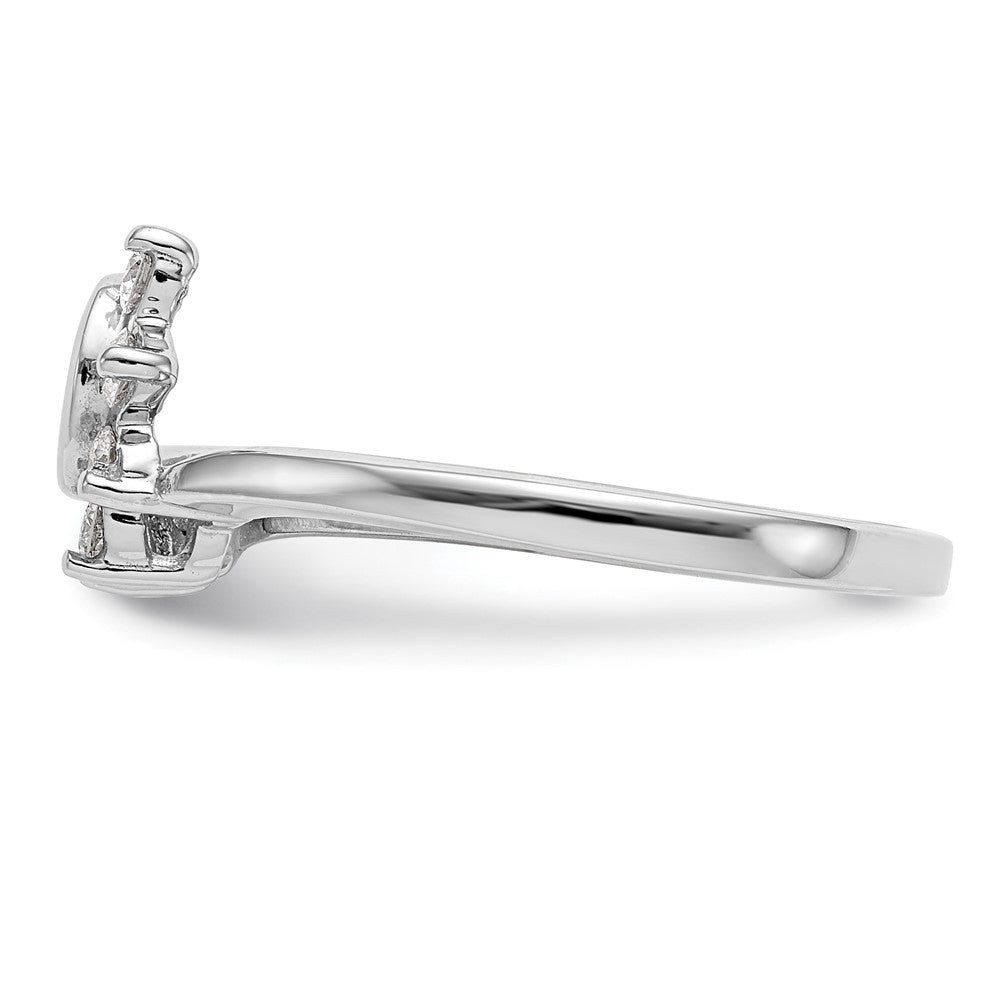 Buy Stylish 14K White Gold Twisted Diamond Wrap Ring - 1/6 Carat Total Weight