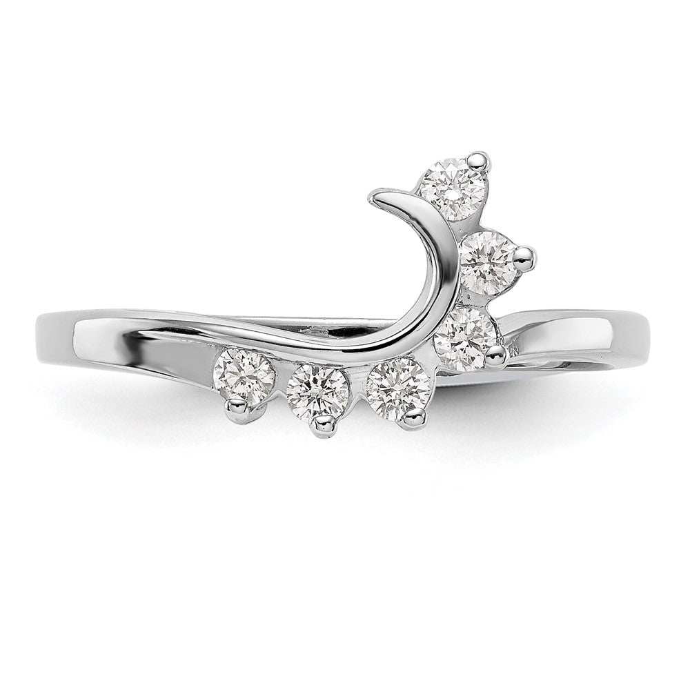 Buy Stylish 14K White Gold Twisted Diamond Wrap Ring - 1/6 Carat Total Weight