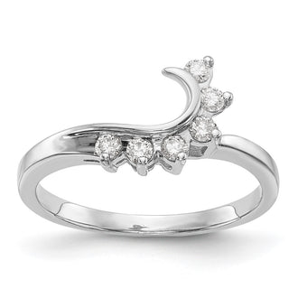 Buy Stylish 14K White Gold Twisted Diamond Wrap Ring - 1/6 Carat Total Weight
