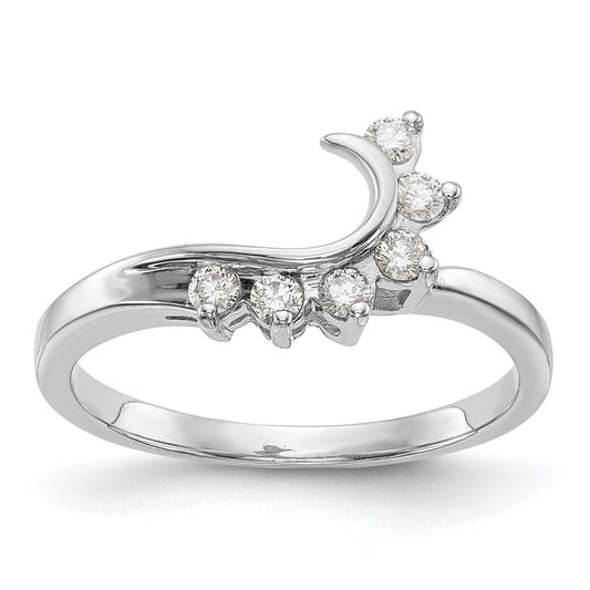 Buy Stylish 14K White Gold Twisted Diamond Wrap Ring - 1/6 Carat Total Weight