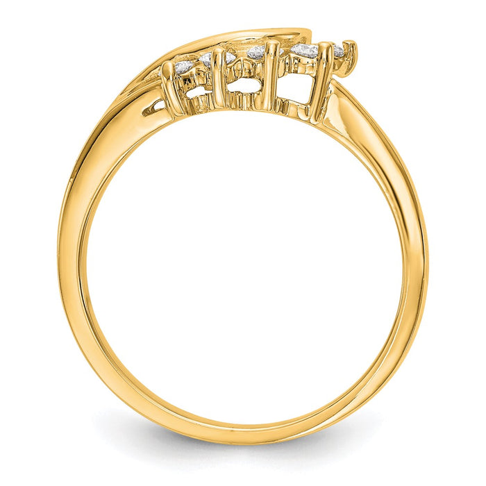 Buy Exclusive 14K Swirled Diamond Wrap Ring - 1/6 Carat, Stylish Value-2