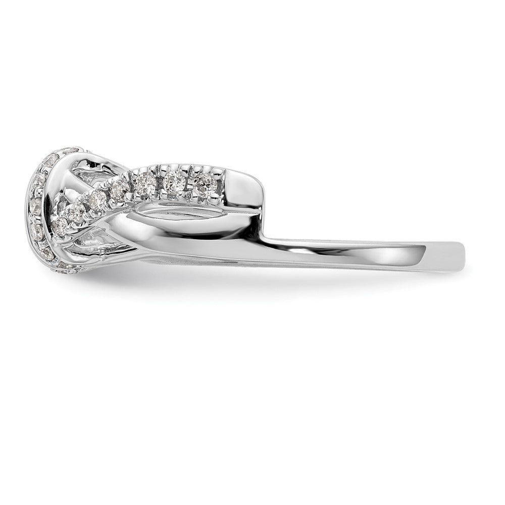 Buy Stylish 14K White Gold Criss-Cross Diamond Wrap Ring, 1/4 Carat