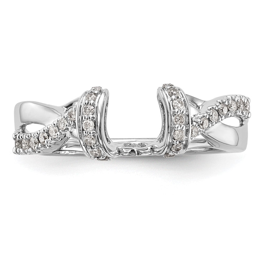 Buy Stylish 14K White Gold Criss-Cross Diamond Wrap Ring, 1/4 Carat