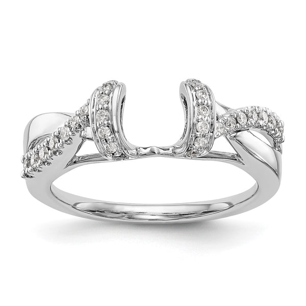 Buy Stylish 14K White Gold Criss-Cross Diamond Wrap Ring, 1/4 Carat