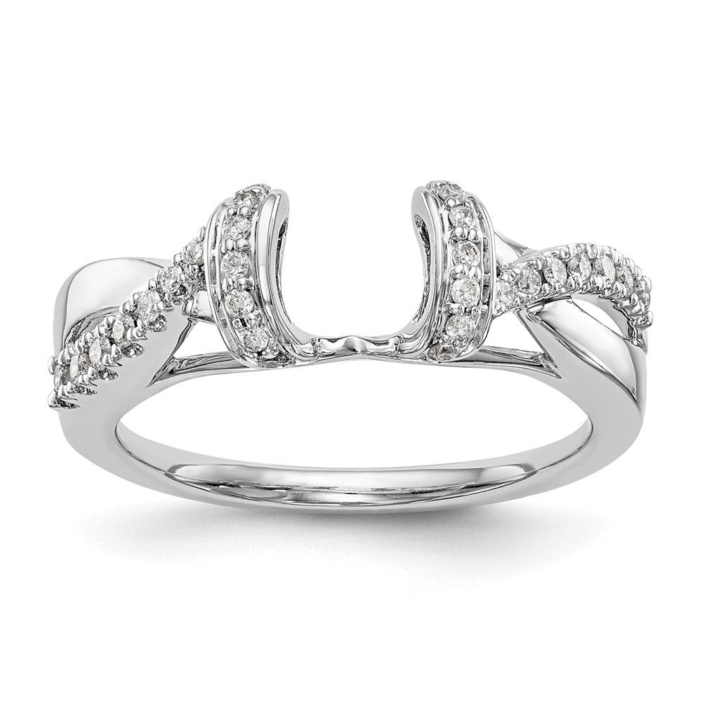 Buy Stylish 14K White Gold Criss-Cross Diamond Wrap Ring, 1/4 Carat