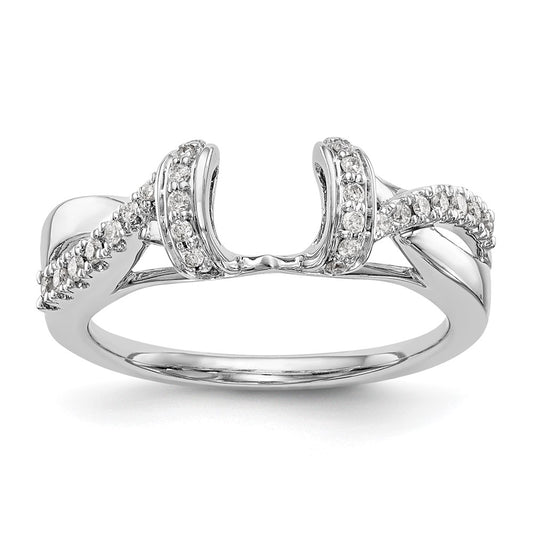 Buy Stylish 14K White Gold Criss-Cross Diamond Wrap Ring, 1/4 Carat