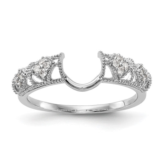Buy Exclusive 14K White Gold Filigree Diamond Wrap Ring, 1/10 Carat Luxury