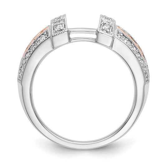 Buy Exclusive 14K White & Rose Gold 1/4 Carat Diamond Full Wrap Ring - Stylish Value!
