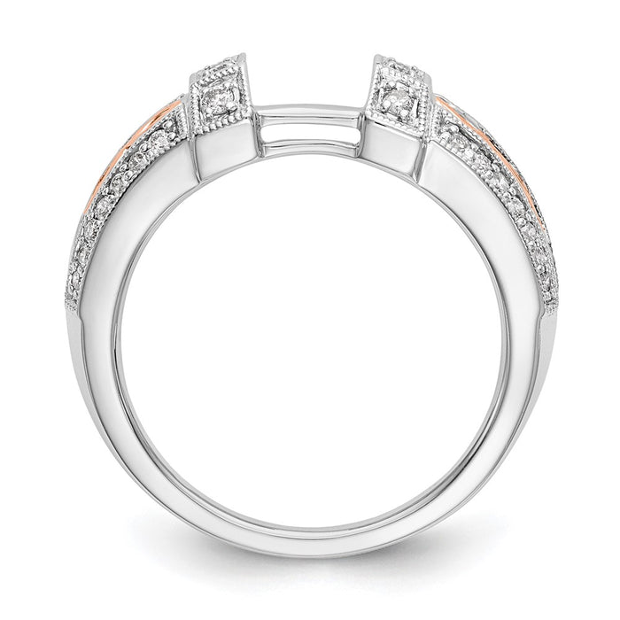 Buy Exclusive 14K White & Rose Gold 1/4 Carat Diamond Full Wrap Ring - Stylish Value!-2